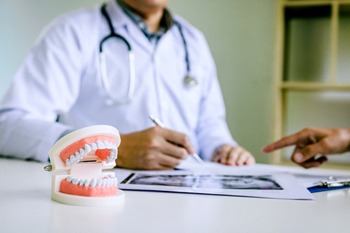 patient at a dental implant consultation