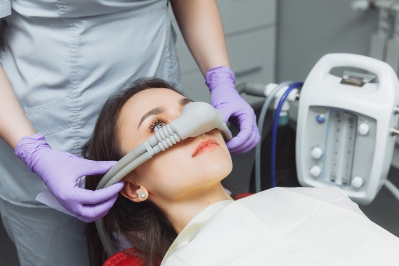 a patient receiving sedation dentistry before a procedure