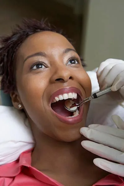 woman getting a dental checkup at Parkway Vista Dental